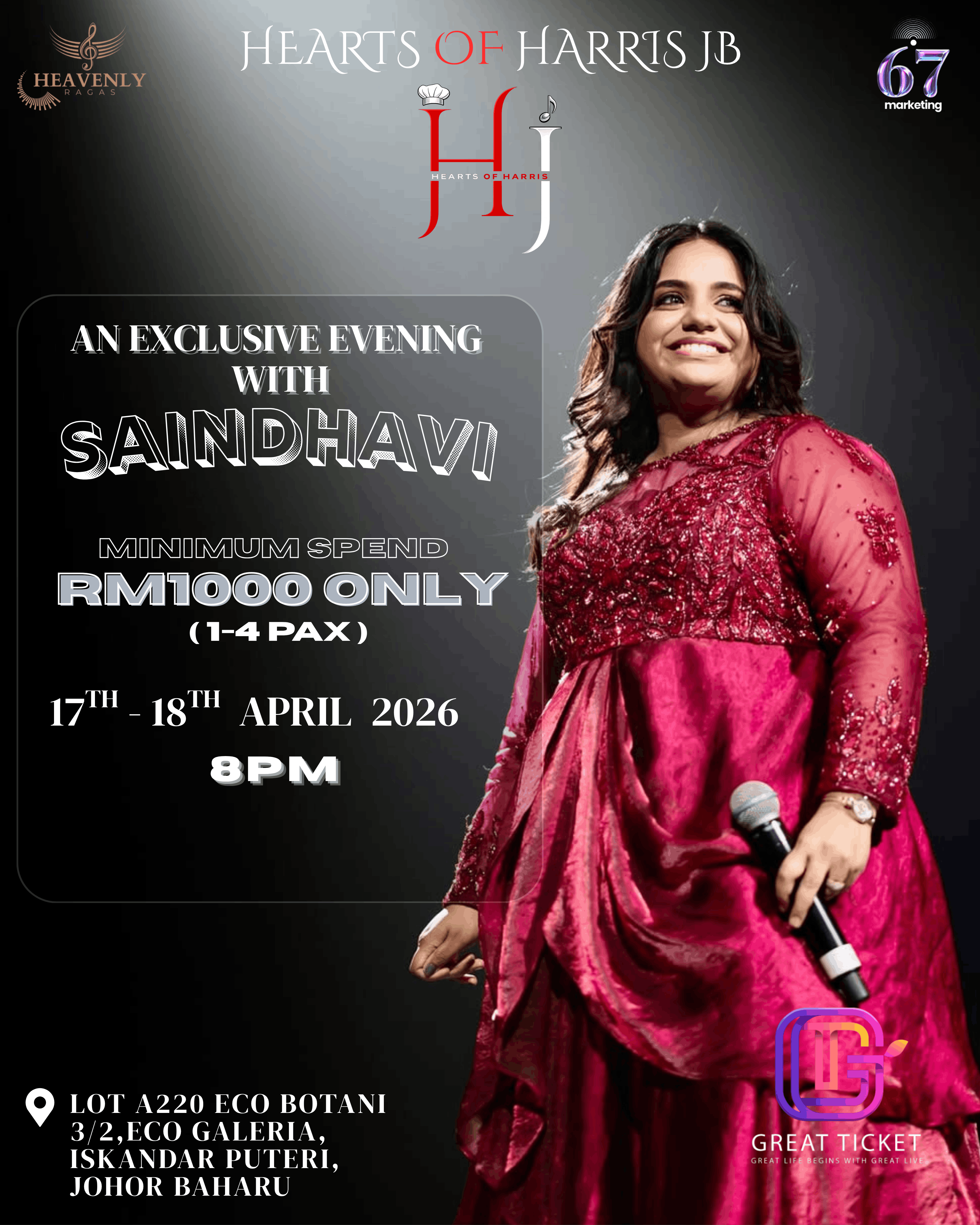 AN EXCLUSIVE EVENING WITH SAINDHAVI ( HEARTS OF HARRIS JB )